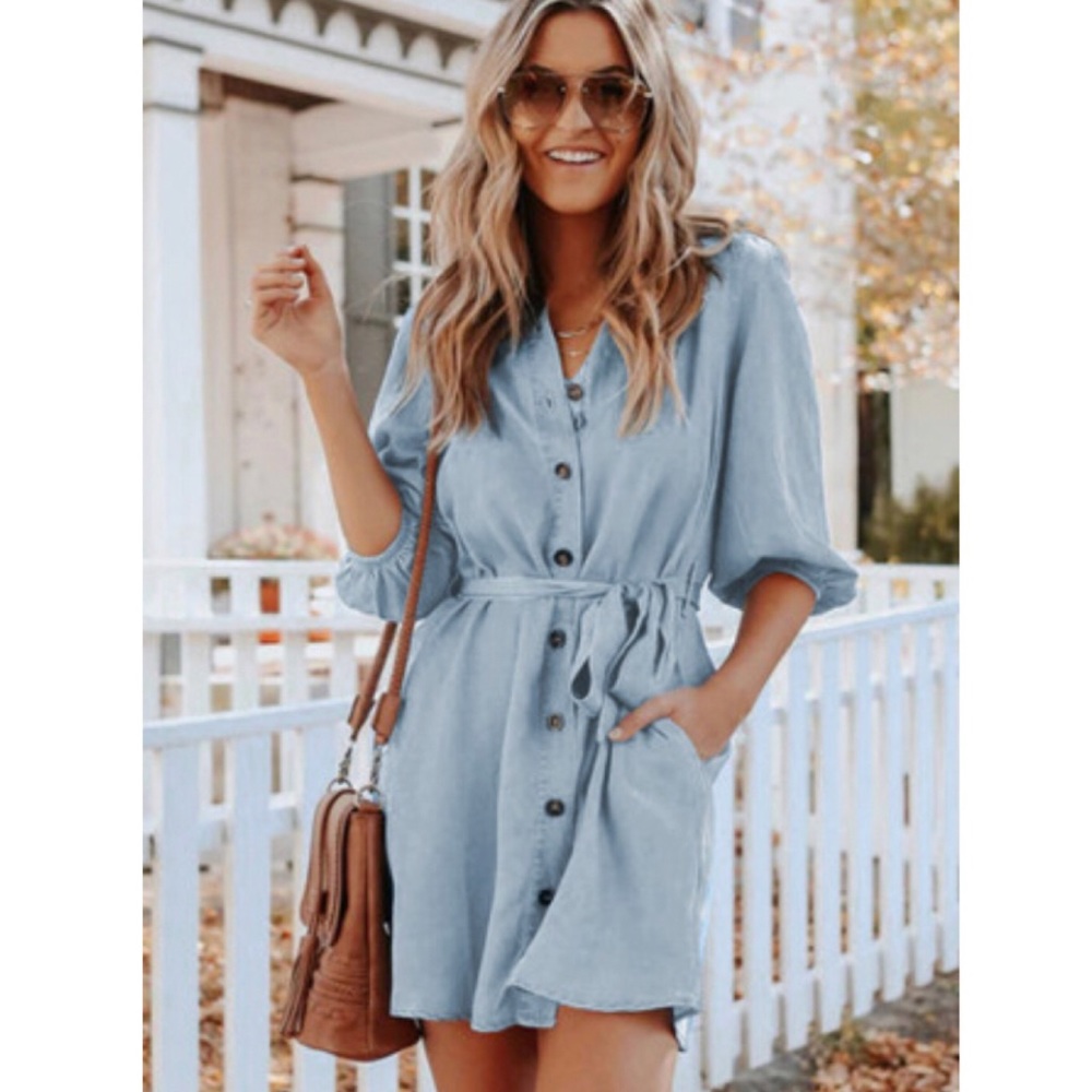 Denim Shirt Dress